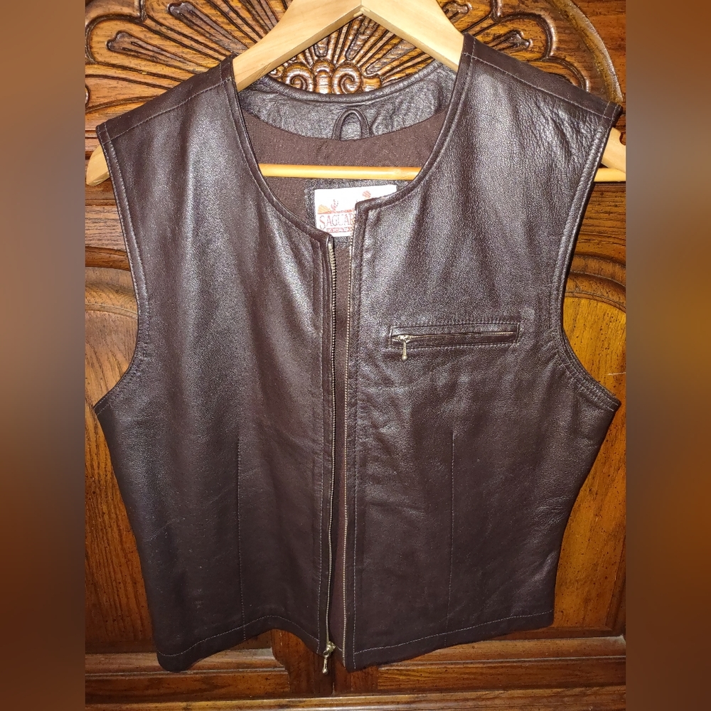 Leather vest